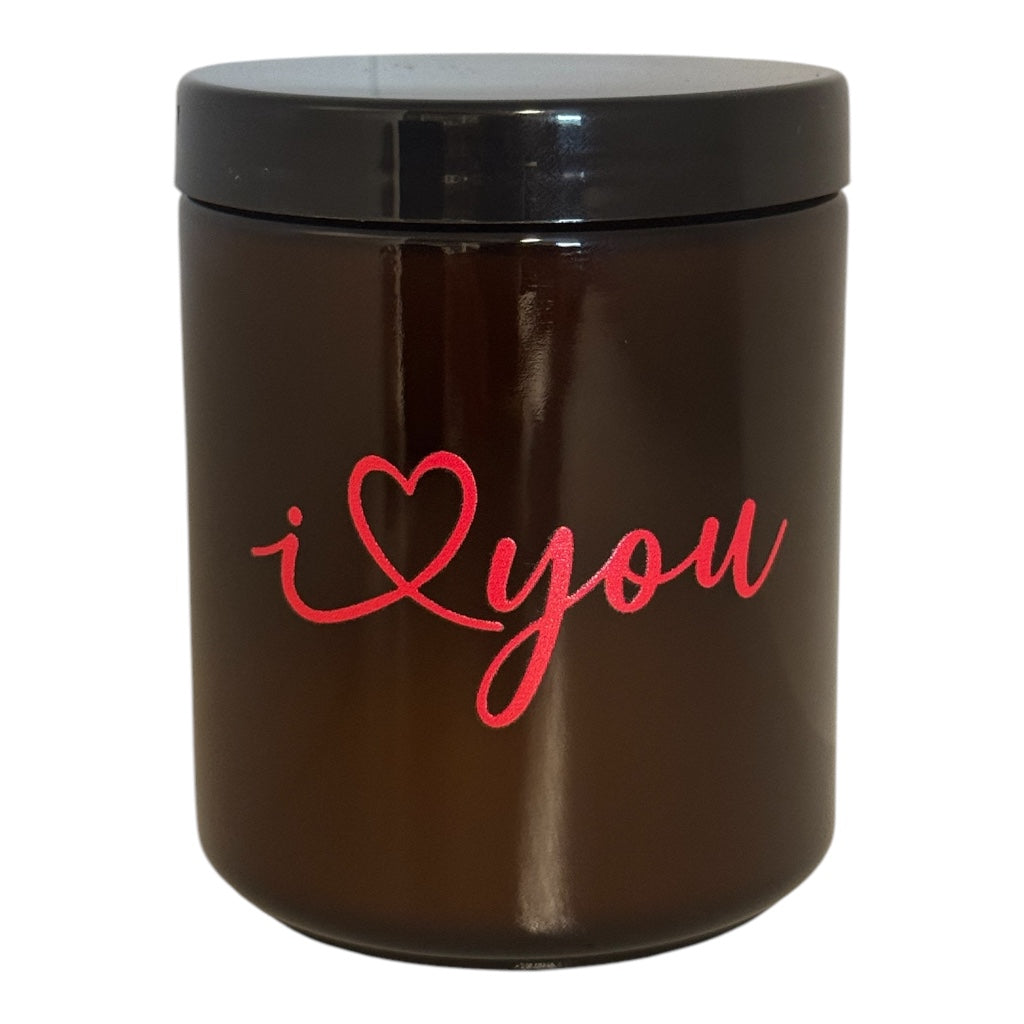 I Love You Amber Lidded Candle