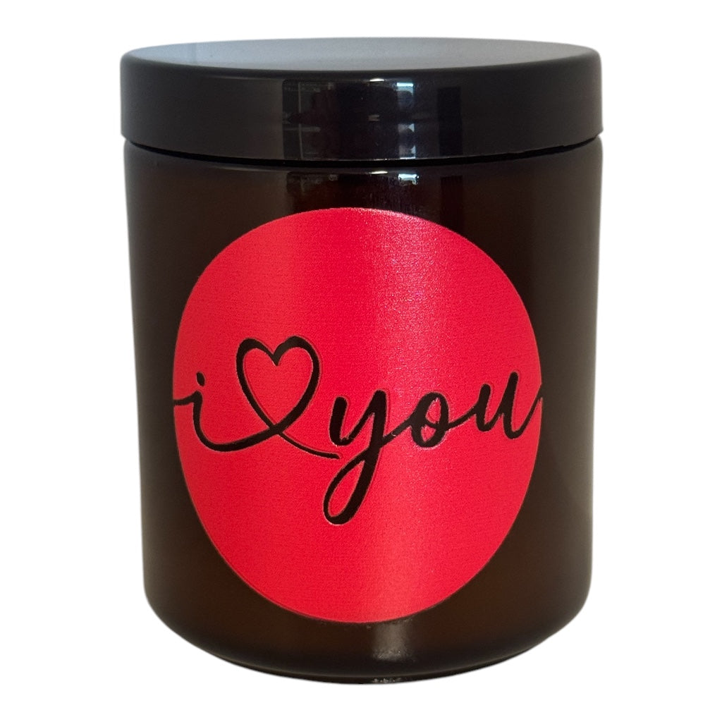 I Love You Amber Lidded Candle