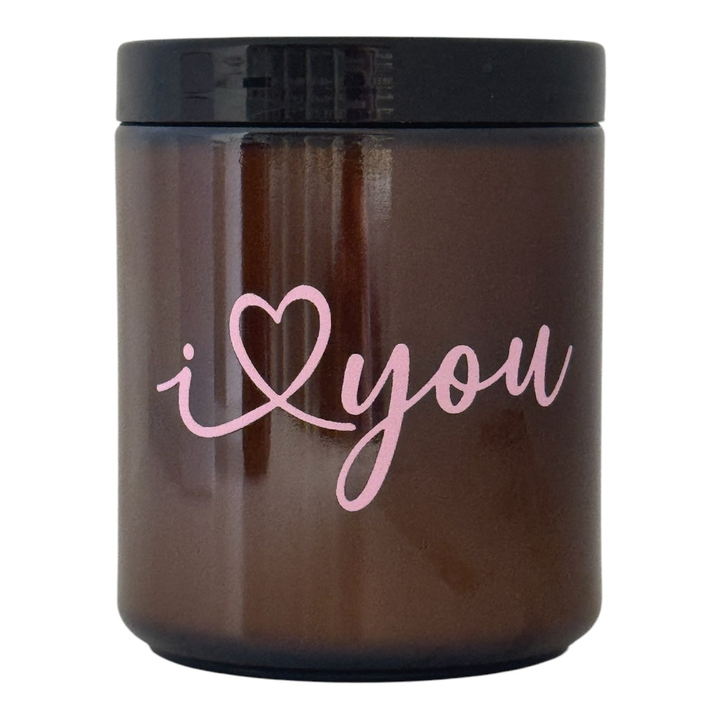 I Love You Amber Lidded Candle