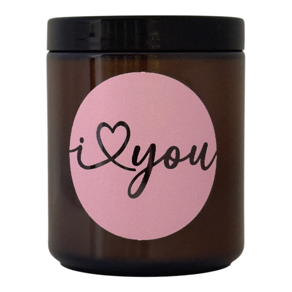 I Love You Amber Lidded Candle